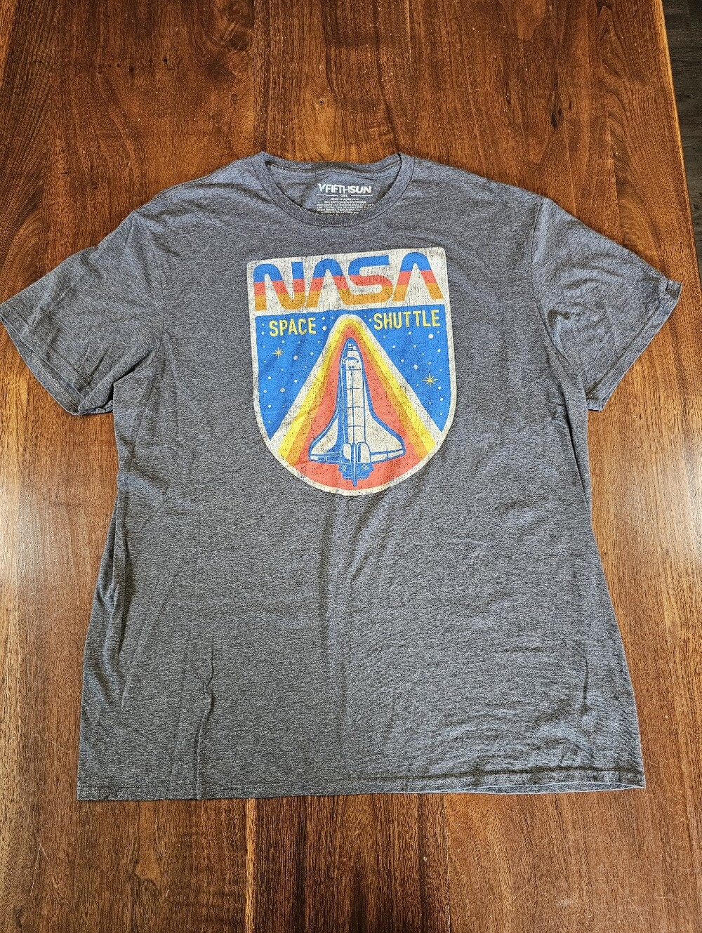 Fifth Sun NASA Space Shuttle T-shirt Gray Size 2XL